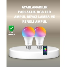 Hubrendy Tekno Akıllı 9w Rgbw Led Ampul, Tasaruflu Romantik Işıklı Diğer