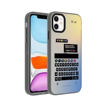 Apple iPhone Uyumlu 12 Kılıf Vibe Desenli Kamera Yükseltili Mat Parmak İzi Tutmayan Silikon Pazarplus Klavye