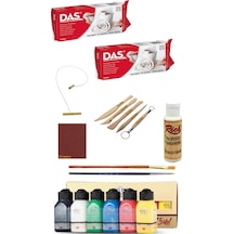Das Beyaz Seramik Kili 2X500Gr Artdeco Akrilik Boya 6X75 Ml Canlı