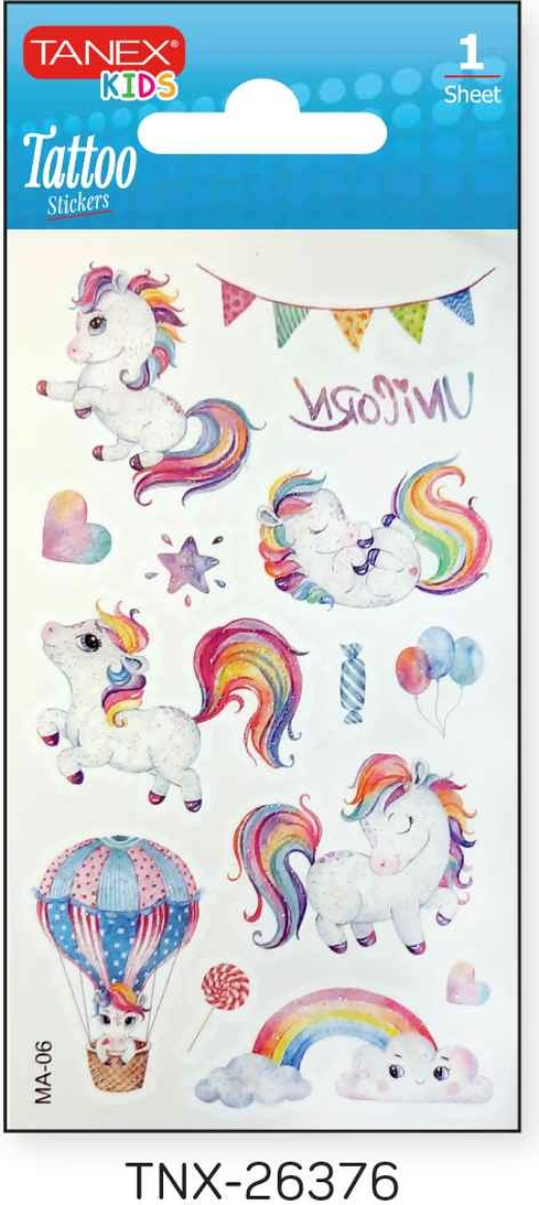 Tanex 7x12mm Unicorn Simli Mini Tatoo Tnx-26376