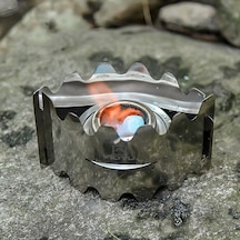 Mufunye Taşınabilir Dış Mekan Alkol Ocağı, Paslanmaz Çelik, Rüzgar Engelleyici, Verimli Yanma, Kamp/faaliyetler İçin At6391 Gümüş