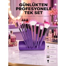 Fondöten, Allık Ve Far Uygulamalarına Uygun 12 Parça Makyaj Fırça Takımı Ergonomik Saplı - Lisinya 51967088
