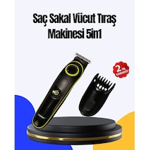 5 Başlıklı Çok Fonksiyonlu Saç Kesme Ve Sakal Düzeltme Makinesi Erkek Bakım Aleti 1.5 Saat