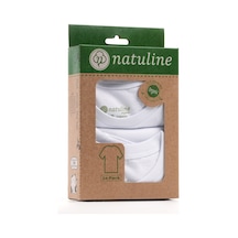 Natuline Erkek / Kız Çocuk T-shirt Organik Pamuk Penye 6'lı Paket Beyaz