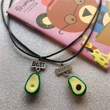 Best Frıends Avokado Çift Kolye Çok Renkli
