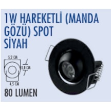 1w Hareketli Manda Gözü Siyah Kasa Spot Mavi