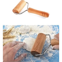 Ahşap Hamur Ruleti Metal Gövdeli Dayanıklı Hamur Açma Silindiri Ev & Profesyonel Kullanım Makarna, Pizza, Börek Ve Kurabiye İçin 50 x 22