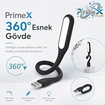 Px-40 Siyah Usb Led Aydınlatma, Esnek Gövdeli Taşınabilir Usb Lamba, Güçlendirilmiş Beyaz Işık, Laptop Notebook Powerbank Pc İçin Tak Çalıştır Mini Usb Led Okuma Lambası