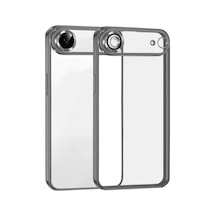 Apple Uyumlu iPhone 17 Air Uyumlu Lensli Silikon - Titan Gri