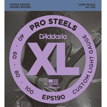 Daddarıo Bas Gitar Tel Seti. Xl. 40-100. Long Scale. Eps190