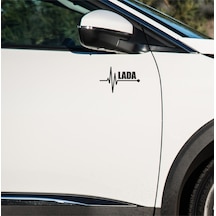 Lada Volga Sticker Sol Sağ Yan Ayna Altı Araç Markalı Sticke