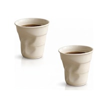 Buruşuk Kupa Fincan Seramik El Yapımı Tasarım Mug Kahve Bardağı 2, Küçük