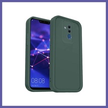 Bezos Huawei Mate 20 Lite Uyumlu Kılıf Viera Silikon - Koyu Yeşil Nıda