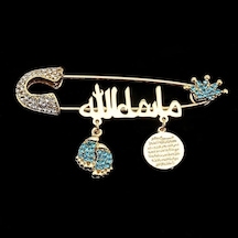 Sahiaksesuar Arapça Maşallah Yazılı Bebek Yaka Iğnesi 33