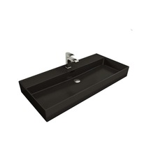 Bocchi Milano Tezgah Üstü Lavabo 100 CM Mat Siyah 1378-004-0126
