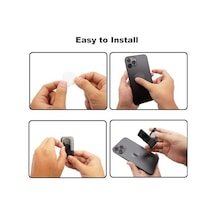 Cep Telefonu Tutucusu, Ultra İnce 360 Dönebilen Telefon Arka Tutucu, Katlanabilir Manyetik Phone Grip Stand, El/yatak İçin Evrensel Manyetik Araç Tutucu Metal Siyah