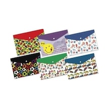 Ticon Çıtçıtlı Dosya Desenli Zarf Dikey 12'li Paket