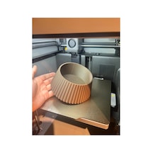 Alvera Çizgili Köpek Mama Kabı Modern Minimalist Evcil Hayvan Mama Ve Su Kabı Kahverengi