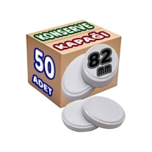 Konserve Kapağı Büyük Standart 82mm 50 Adet beyaz