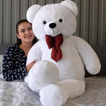 Özgüner Oyuncak 160 Cm Dev Pelüş Ayı, Papyonlu Ve Sevimli Büyük Boy Ayıcık, Yumuşak Sarılmalık Peluş, Sevgi Genel
