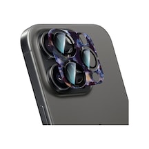 İphone 16 Pro Uyumlu Caseworld Crystal Color Serisi Full Kamera Lens Koruyucu Mor