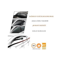 Mitsubishi Uyumlu L200 2011-2014 Cam Rüzgarlığı Mugen 4'lü