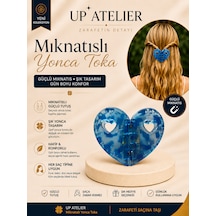 Mıknatıslı Kemik Kalp Toka 5,5cm Mavi