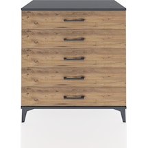 Hyperion Şifonyer 5 Çekmeceli 88x44x96 Antrasit-çam Antrasit