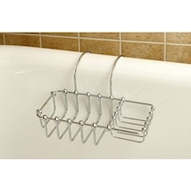 Brass Cc2161 Vintage Pençe Ayak Banyo Sabunluk, 20x10 Cm, Parlak Krom 12 Izgara