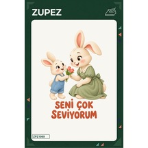 Seni Çok Seviyorum 19x25 Cm Ütüyle Uygulanan Baskı Zpz1069 - 928157368