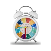 Eğitici Çocuk Alarm Saati Renkli Öğretici Saat 12/24 Sistem Sessiz Mekanizma Kolay Okuma Standart
