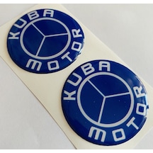 Kuba Logo Damla Etiket Sticker 5x5cm 2'li Lacivert