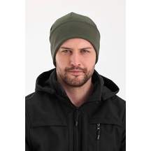 Erkek Termal %100 Pamuklu Soft Bere Hünkar Style Serisi 2 Farklı Görünüm Bir Arada - Standart / Haki Haki