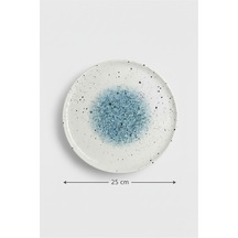 6'lı Valencia Servis Tabak 25cm Dijital Splash Rinart Krem