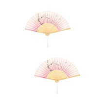 Beluga Yelpaze Bambu Serinletici Vintage Şık Püsküllü Japon Yelpaze 0426 2 Adet