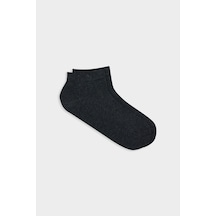 D'S Damat Ds Damat Antrasit 3'lü Pamuklu Spor Patik Çorap Set 6hc16ortpcst3