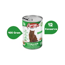 Energy Somonlu Kısırlaştırılmış Konserve Yetişkin Kedi Maması 12 x 400 G