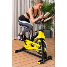 Kondisyon Bisikleti Spor Koşu Egzersiz Bisikleti Spin Bike Dikey Ev Bisikleti Q3 Sarı Tek Ebat Genel
