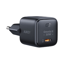 Aukey Pa-b1l-bk 30w Omnia Iı Mini Gan Type-c Pd Destekli Şarj Adaptörü - Siyah