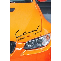 Volkswagen Volt Sport Mind Far Üstü Şerit Sticker Araca Özel Siyah Kırmızı Yazı Tasarımı Volt Yazılı Siyah & Kırmızı