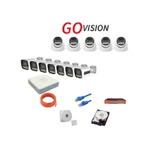 Go Vision 12'li 5mp 4k Ultra Hd Ip Güvenlik Kamera Seti Gece Görüşlü, Dış Mekan Uyumlu