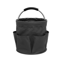 Wezone 6 Cepli Dayanıklı Bahçe Çantası, Katlanabilir Taşınabilir Su Geçirmez Alışveriş Sepeti, 17l Kapasiteli Siyah