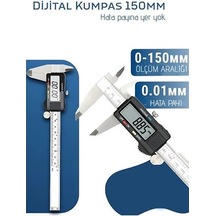 Mey İthalat Profesyonel Dijital Kumpas 150mm - Karbon Fiber Gövde, Hassas Lcd Ekran, İnç/metrik Ölçüm Cihazı 722567