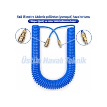 Akdeniz 15 Mt Spiral Hava Hortumu Yumuşak Jak Ve Rekor Setli