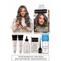 Sea Color Set Saç Boyası 0.01 Füme Gri 2 Li +pratik Boya Kabı