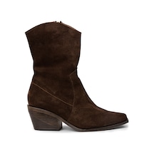 Deery Kadın Hakiki Süet Kahverengi Western Bot - Z1564zkhvc01 Kahverengi