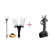 Sp555 Zeytin Hasat Makinası + Dakkın Sc8611 Akülü Budama Makas Set