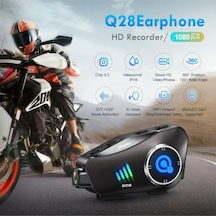 Hd 1080p Kameralı Bluetooth Kulaklık İntercom Kask Wifi Dvr Gürültüsüz Motosiklet Kulaklık