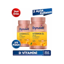 Dynavit Gummies Vitamin D3 60x2 Çiğnenebilir Form - Aile Boyu Kullanım D Vitamini - Kas & Kemik & Bağışıklık