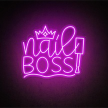 Nail Boss Yazılı Neon Tabela Pembe
